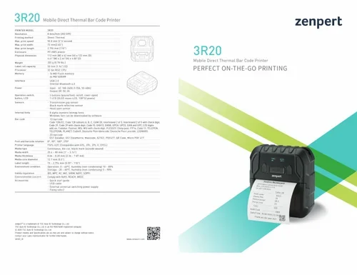 TSC Zenpert 3r20 bluetooth thermal printer
