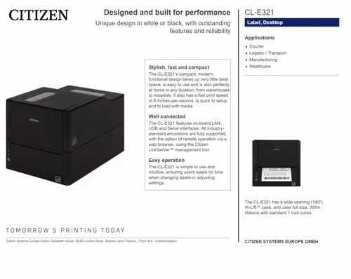 Citizen Barcode Label Printers