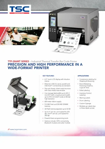 Tsc Ttp 384mt 300 Dpi 8 Inch thermal Barcode Printer